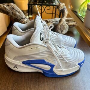 Men's Jordan Luka 3 TB White Blue Basketball Size 9.5